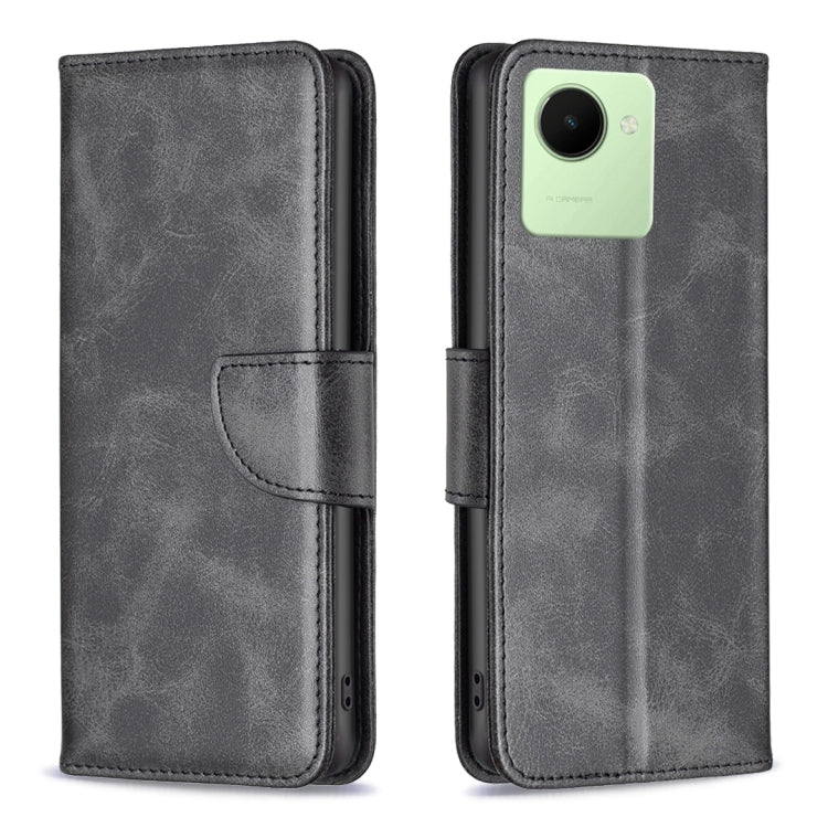 Custodia per telefono in pelle con trama in pelle di agnello, For Realme C30