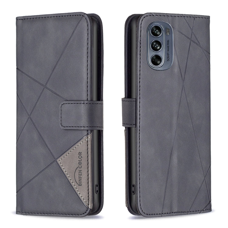 Custodia per telefono in pelle con struttura a rombo con fibbia magnetica, For Motorola Moto G42 4G, For Motorola Moto G62, For Nothing Phone 1, For OPPO A57 4G