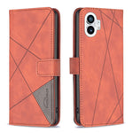 Custodia per telefono in pelle con struttura a rombo con fibbia magnetica, For Motorola Moto G42 4G, For Motorola Moto G62, For Nothing Phone 1, For OPPO A57 4G