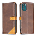 Custodia per telefono in pelle con doppio filo per cucire abbinato, For Motorola Moto G42 4G, For Motorola Moto G62, For Nothing Phone 1, For OPPO A57 4G