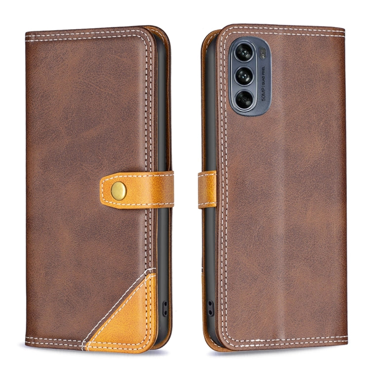 Custodia per telefono in pelle con doppio filo per cucire abbinato, For Motorola Moto G42 4G, For Motorola Moto G62, For Nothing Phone 1, For OPPO A57 4G