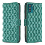Custodia per telefono a conchiglia in pelle con portafoglio Diamond Lattice, For Motorola Moto G42 4G, For Motorola Moto G62, For Nothing Phone 1, For OPPO A57 4G