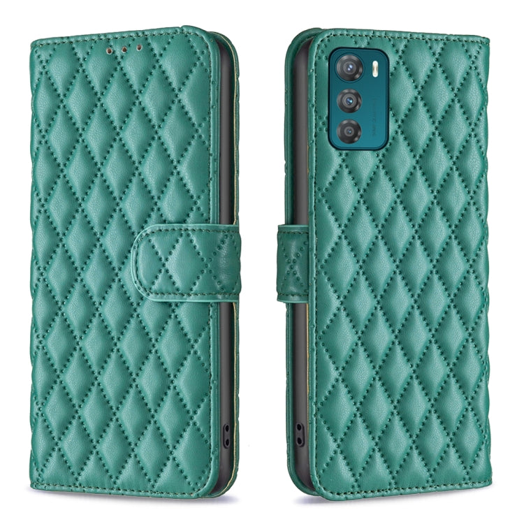 Custodia per telefono a conchiglia in pelle con portafoglio Diamond Lattice, For Motorola Moto G42 4G, For Motorola Moto G62, For Nothing Phone 1, For OPPO A57 4G