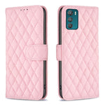 Custodia per telefono a conchiglia in pelle con portafoglio Diamond Lattice, For Motorola Moto G42 4G, For Motorola Moto G62, For Nothing Phone 1, For OPPO A57 4G