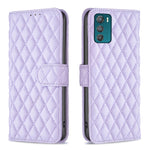 Custodia per telefono a conchiglia in pelle con portafoglio Diamond Lattice, For Motorola Moto G42 4G, For Motorola Moto G62, For Nothing Phone 1, For OPPO A57 4G