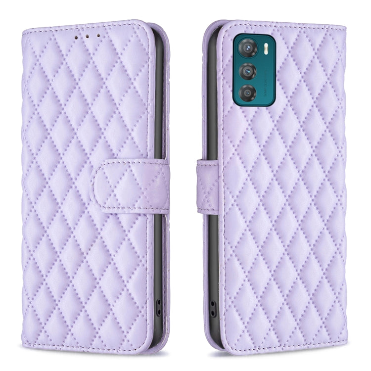 Custodia per telefono a conchiglia in pelle con portafoglio Diamond Lattice, For Motorola Moto G42 4G, For Motorola Moto G62, For Nothing Phone 1, For OPPO A57 4G