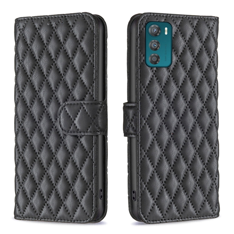 Custodia per telefono a conchiglia in pelle con portafoglio Diamond Lattice, For Motorola Moto G42 4G, For Motorola Moto G62, For Nothing Phone 1, For OPPO A57 4G