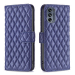 Custodia per telefono a conchiglia in pelle con portafoglio Diamond Lattice, For Motorola Moto G42 4G, For Motorola Moto G62, For Nothing Phone 1, For OPPO A57 4G