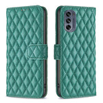 Custodia per telefono a conchiglia in pelle con portafoglio Diamond Lattice, For Motorola Moto G42 4G, For Motorola Moto G62, For Nothing Phone 1, For OPPO A57 4G
