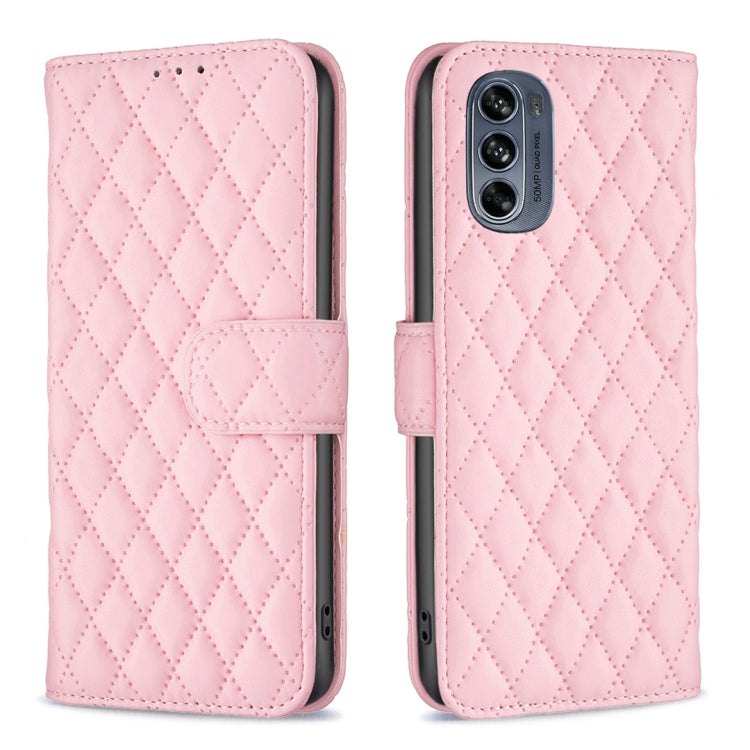 Custodia per telefono a conchiglia in pelle con portafoglio Diamond Lattice, For Motorola Moto G42 4G, For Motorola Moto G62, For Nothing Phone 1, For OPPO A57 4G