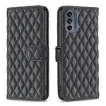 Custodia per telefono a conchiglia in pelle con portafoglio Diamond Lattice, For Motorola Moto G42 4G, For Motorola Moto G62, For Nothing Phone 1, For OPPO A57 4G