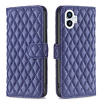 Custodia per telefono a conchiglia in pelle con portafoglio Diamond Lattice, For Motorola Moto G42 4G, For Motorola Moto G62, For Nothing Phone 1, For OPPO A57 4G