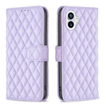 Custodia per telefono a conchiglia in pelle con portafoglio Diamond Lattice, For Motorola Moto G42 4G, For Motorola Moto G62, For Nothing Phone 1, For OPPO A57 4G