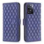 Custodia per telefono a conchiglia in pelle con portafoglio Diamond Lattice, For Motorola Moto G42 4G, For Motorola Moto G62, For Nothing Phone 1, For OPPO A57 4G