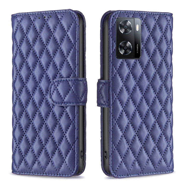 Custodia per telefono a conchiglia in pelle con portafoglio Diamond Lattice, For Motorola Moto G42 4G, For Motorola Moto G62, For Nothing Phone 1, For OPPO A57 4G