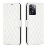 Custodia per telefono a conchiglia in pelle con portafoglio Diamond Lattice, For Motorola Moto G42 4G, For Motorola Moto G62, For Nothing Phone 1, For OPPO A57 4G