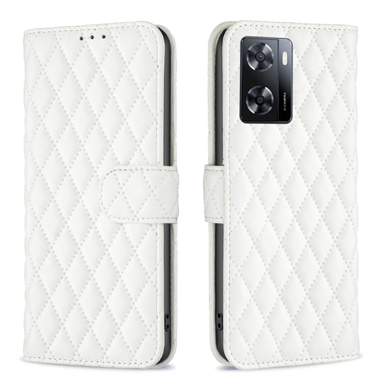 Custodia per telefono a conchiglia in pelle con portafoglio Diamond Lattice, For Motorola Moto G42 4G, For Motorola Moto G62, For Nothing Phone 1, For OPPO A57 4G