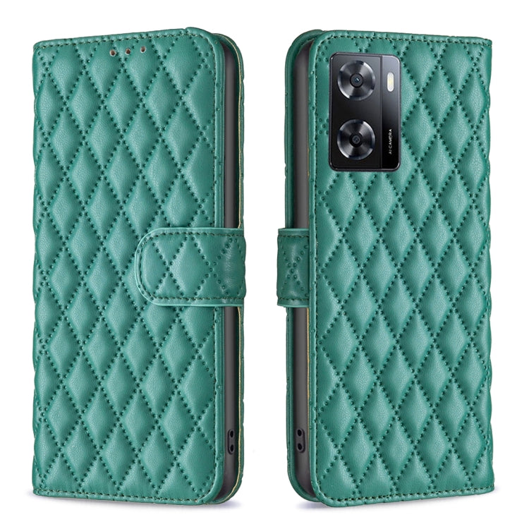 Custodia per telefono a conchiglia in pelle con portafoglio Diamond Lattice, For Motorola Moto G42 4G, For Motorola Moto G62, For Nothing Phone 1, For OPPO A57 4G