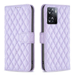 Custodia per telefono a conchiglia in pelle con portafoglio Diamond Lattice, For Motorola Moto G42 4G, For Motorola Moto G62, For Nothing Phone 1, For OPPO A57 4G