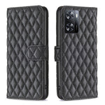 Custodia per telefono a conchiglia in pelle con portafoglio Diamond Lattice, For Motorola Moto G42 4G, For Motorola Moto G62, For Nothing Phone 1, For OPPO A57 4G