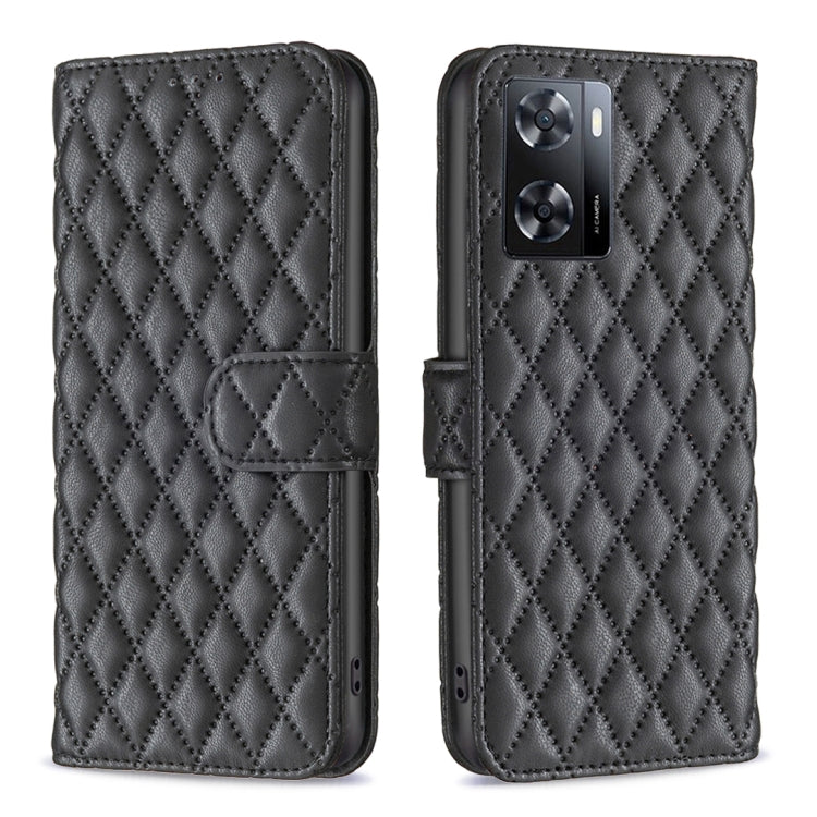 Custodia per telefono a conchiglia in pelle con portafoglio Diamond Lattice, For Motorola Moto G42 4G, For Motorola Moto G62, For Nothing Phone 1, For OPPO A57 4G