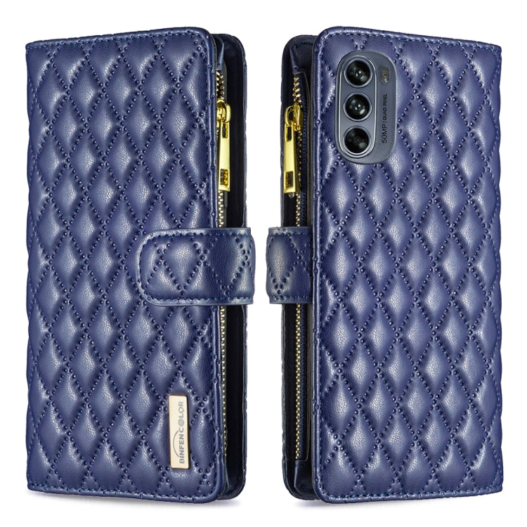 Custodia per telefono a conchiglia in pelle con portafoglio con cerniera Diamond Lattice, For Motorola Moto G42 4G, For Motorola Moto G62, For Nothing Phone 1, For OPPO A57 4G