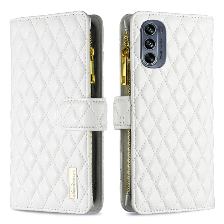 Custodia per telefono a conchiglia in pelle con portafoglio con cerniera Diamond Lattice, For Motorola Moto G42 4G, For Motorola Moto G62, For Nothing Phone 1, For OPPO A57 4G