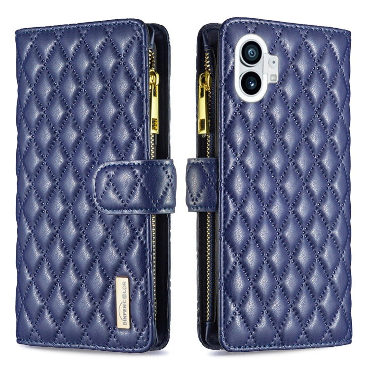 Custodia per telefono a conchiglia in pelle con portafoglio con cerniera Diamond Lattice, For Motorola Moto G42 4G, For Motorola Moto G62, For Nothing Phone 1, For OPPO A57 4G