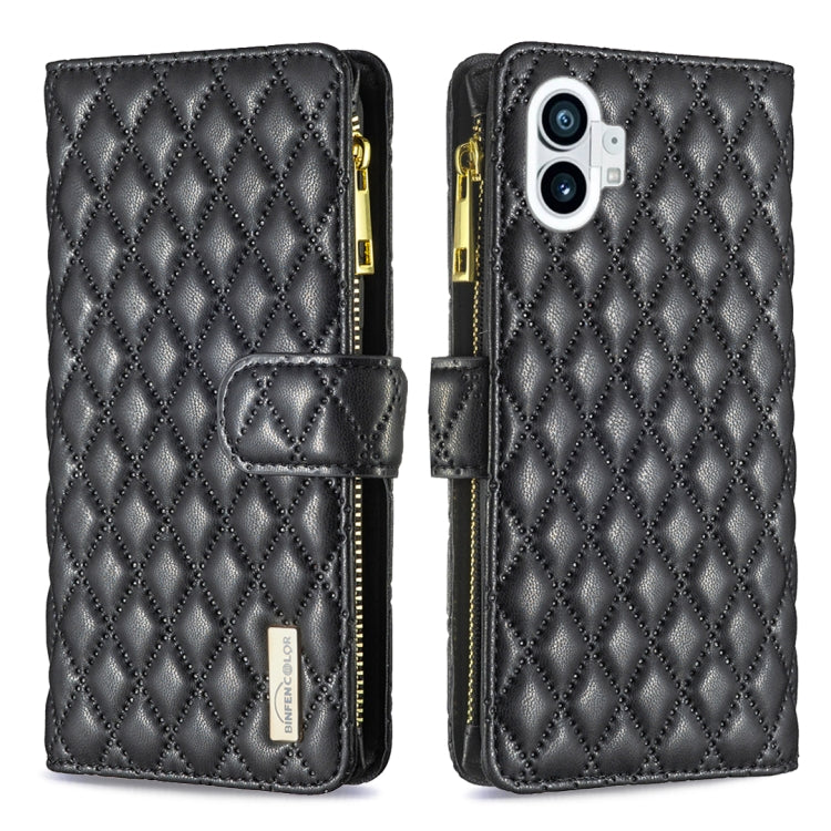 Custodia per telefono a conchiglia in pelle con portafoglio con cerniera Diamond Lattice, For Motorola Moto G42 4G, For Motorola Moto G62, For Nothing Phone 1, For OPPO A57 4G