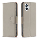 Custodia per telefono in pelle di colore puro con texture Litchi, For Nothing Phone 1