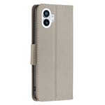 Custodia per telefono in pelle di colore puro con texture Litchi, For Nothing Phone 1