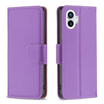 Custodia per telefono in pelle di colore puro con texture Litchi, For Nothing Phone 1
