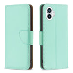 Custodia per telefono in pelle di colore puro con texture Litchi, For Nothing Phone 1