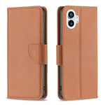 Custodia per telefono in pelle di colore puro con texture Litchi, For Nothing Phone 1