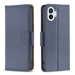 Custodia per telefono in pelle di colore puro con texture Litchi, For Nothing Phone 1