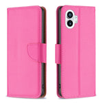 Custodia per telefono in pelle di colore puro con texture Litchi, For Nothing Phone 1