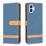 Custodia per cellulare in pelle color denim abbinata, For Nothing Phone 1