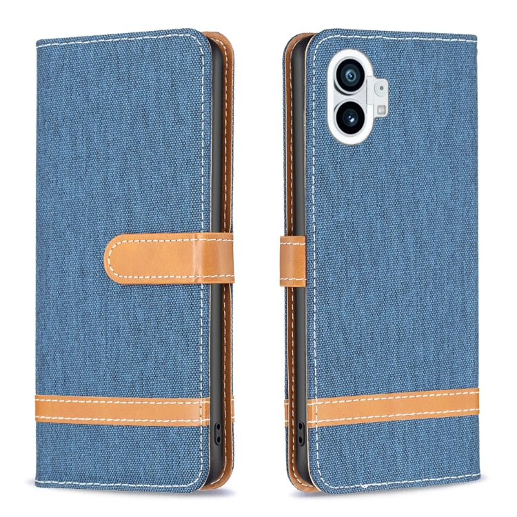 Custodia per cellulare in pelle color denim abbinata, For Nothing Phone 1