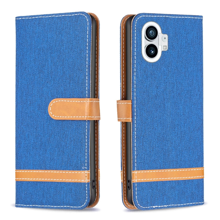 Custodia per cellulare in pelle color denim abbinata, For Nothing Phone 1