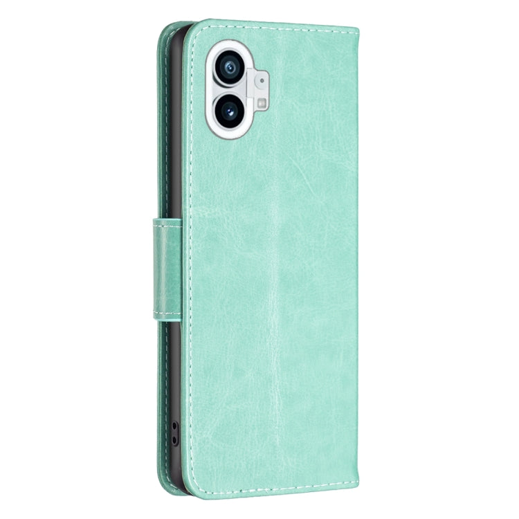 Custodia per telefono in pelle goffrata con due farfalle, For Nothing Phone 1