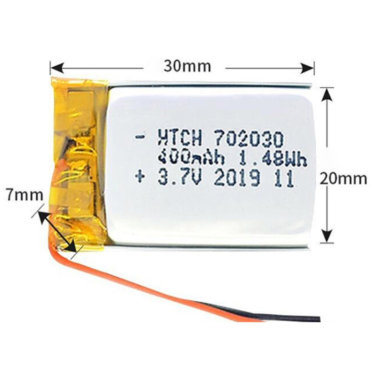 Sostituzione della batteria ai polimeri di litio da 2 pezzi, 702030 400mAh
