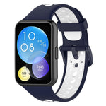 Per Huawei Watch Fit 2 cinturino in silicone traspirante bicolore