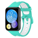 Per Huawei Watch Fit 2 cinturino in silicone traspirante bicolore