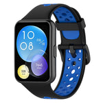 Per Huawei Watch Fit 2 cinturino in silicone traspirante bicolore