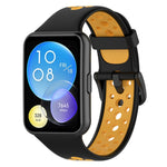 Per Huawei Watch Fit 2 cinturino in silicone traspirante bicolore
