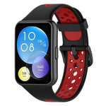 Per Huawei Watch Fit 2 cinturino in silicone traspirante bicolore