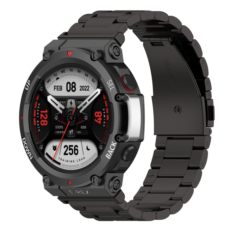 Per Huami Amazfit T-Rex 2 cinturino in acciaio a tre ceppi