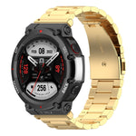 Per Huami Amazfit T-Rex 2 cinturino in acciaio a tre ceppi