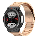 Per Huami Amazfit T-Rex 2 cinturino in acciaio a tre ceppi