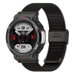Per Huami Amazfit T-Rex 2 cinturino in maglia di acciaio inossidabile a scatto